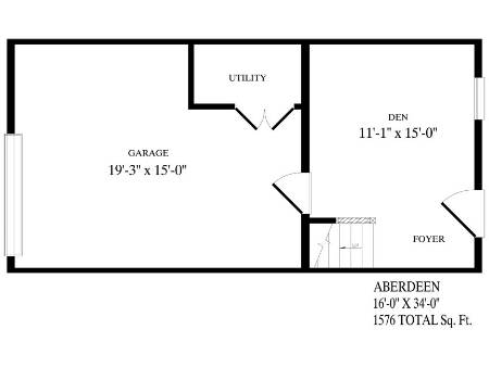 Aberdeen Townhouse Floor Plan First Floor